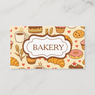 Bakery i vintage-stil visitkort
