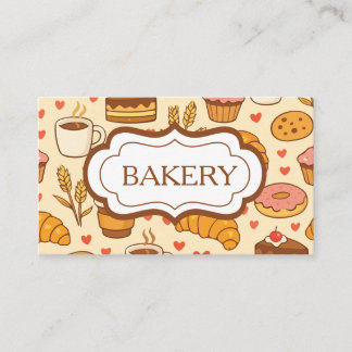 Bakery i vintage-stil visitkort