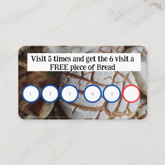 BAKERY - KUNDLOYALTEKORT VISITKORT (Framsida)