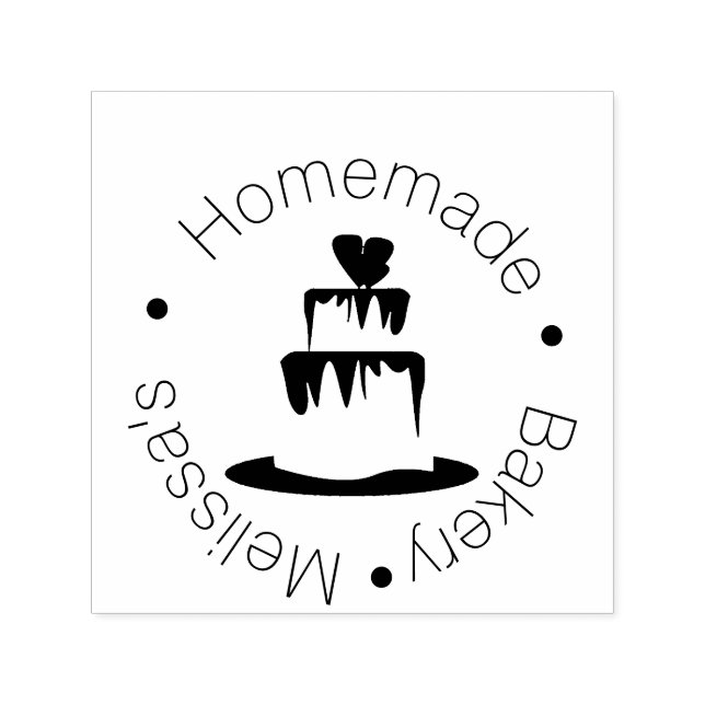 Bakery Logotyp Bakredskap Hemlagade Lagkakor Självfärgande Stämpel (Design)