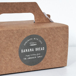 Bakery Logotyp Högbakt Present Chalkboard Runt Klistermärke