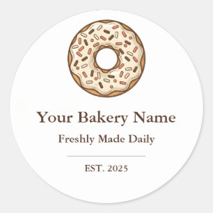 Bakery Logotyp Klistermärke - Anpassad Munk Ikon D