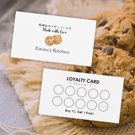 Bakery Loyalty Card Modern Chocolate Chip Cookie Visitkort