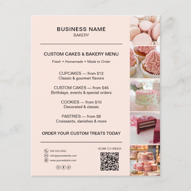 Bakery Menyn Flyer Mall QR Kod Persika (Framsidan)
