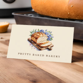 Bakery Modern Watercolor Bread Visitkort