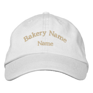 Bakery Namn Embroized Hat Broderad Keps