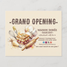 Bakery Pastry Chef Baking Catering Grand Opening Flygblad