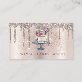 Bakery Pastry Chef Glitter Drives Champagne  Visitkort