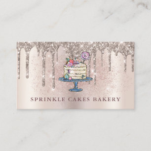 Bakery Pastry Chef Glitter Drives Champagne  Visitkort