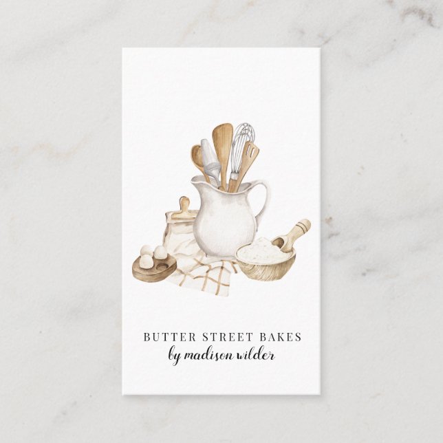 Bakery Pastry Chef Visitkort (Framsida)