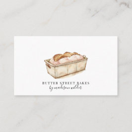 Bakery Pastry Chef Watercolor Baker Visitkort