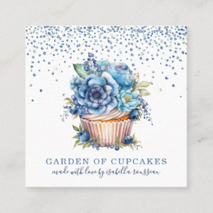 Bakery Pastry Chef Watercolor Cuptårta Baker Fyrkantigt Visitkort