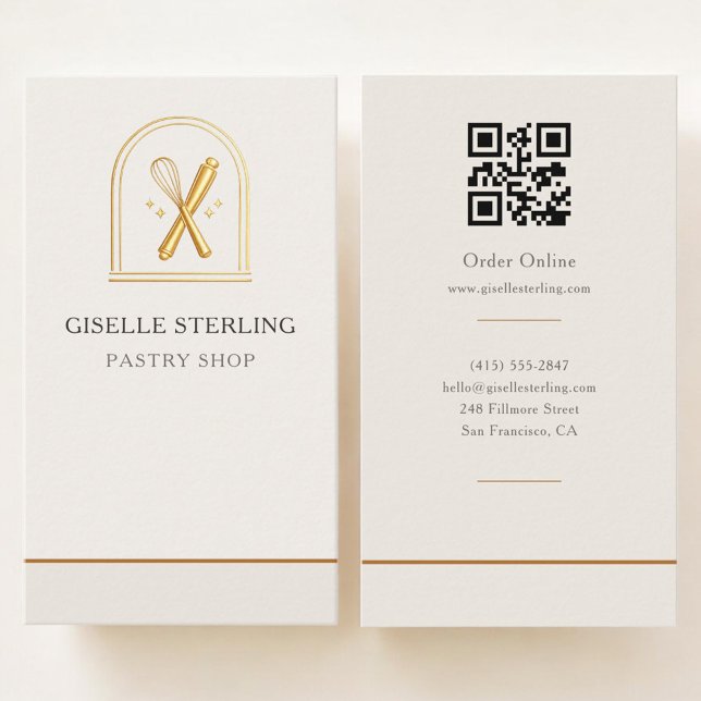 Bakery Pastry Shop QR Code Visitkort (Skapare uppladdad)