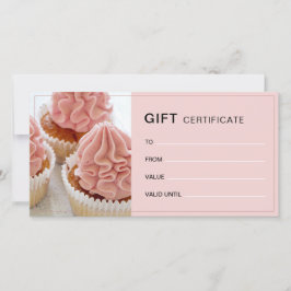 Bakery Photo QR Rosa Business Gift-certifikat