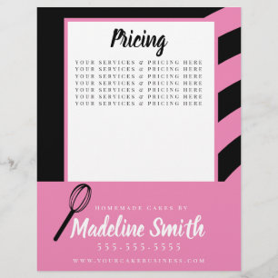 Bakery Rand Whisk Homemade Cake Rosa Black Reklamblad