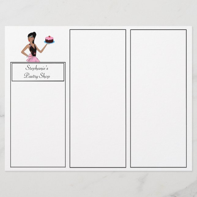 Bakery Shop - African American Pastry Diva Flyers (Framsida)
