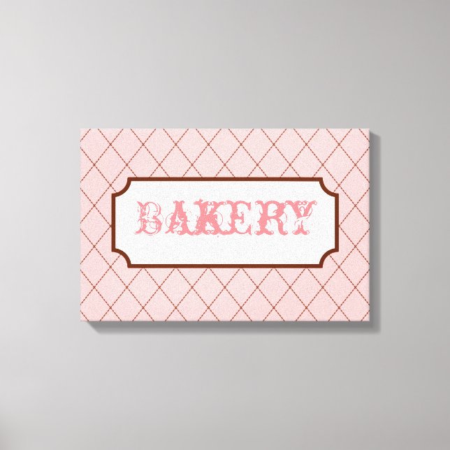 Bakery Sign Väggkonst Canvastryck (Framsida)