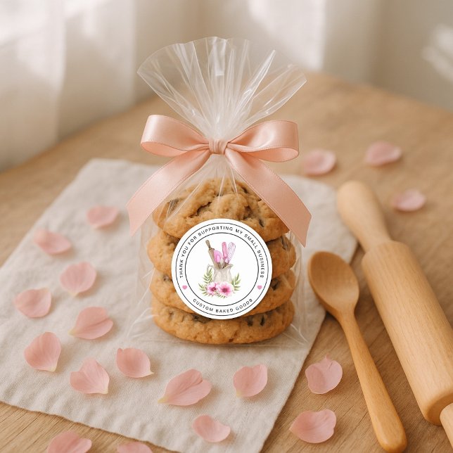 Bakery Small Business Sticker Runt Klistermärke (Skapare uppladdad)