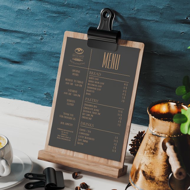 Bakery Small Caffee Bord Menu Meny (Skapare uppladdad)