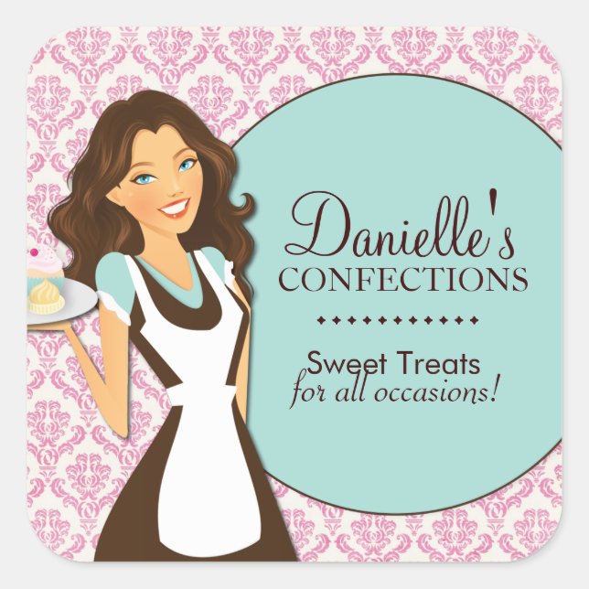 Bakery Stickers Fyrkantigt Klistermärke (Framsida)