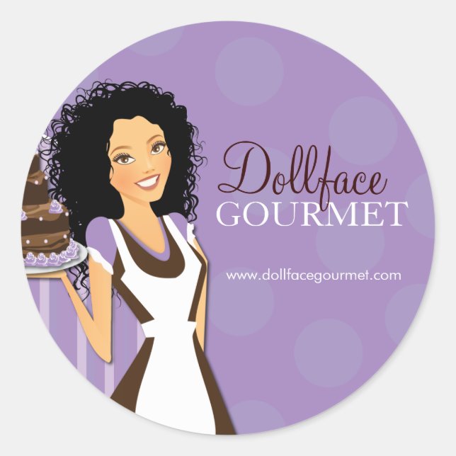 Bakery Stickers Runt Klistermärke (Framsida)