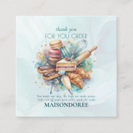 Bakery Store Pastry Cake Baker Thank You For Order Rabattkort