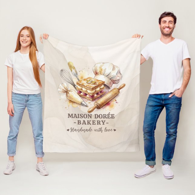 Bakery Store Pastry Chef Dessert Sweets Cake Baker Fleecefilt (På plats)