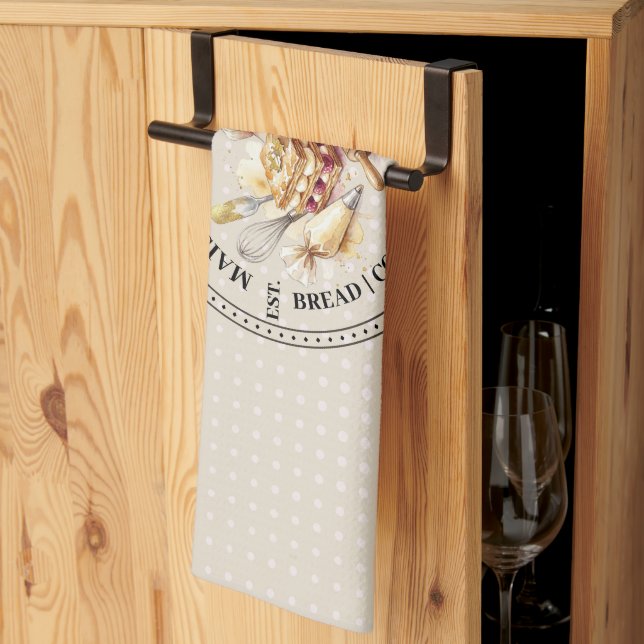 Bakery Store Pastry Chef Dessert Sweets Cake Baker Kökshandduk (Thirds Fold)