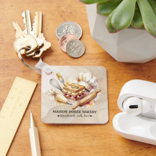 Bakery Store Pastry Chef Dessert Sweets Cake Baker Nyckelring (Skrivbord)