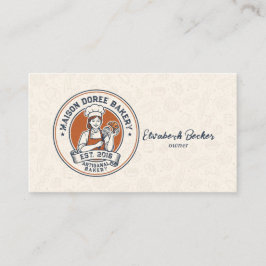 Bakery Store Pastry Chef Dessert Sweets Cake Baker Visitkort