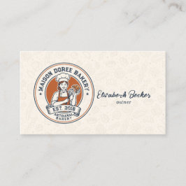 Bakery Store Pastry Chef Dessert Sweets Cake Baker Visitkort