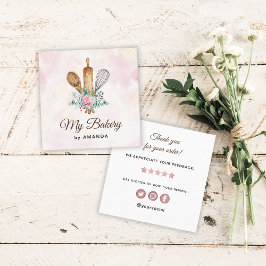 Bakery Tack Fyrkantigt Visitkort