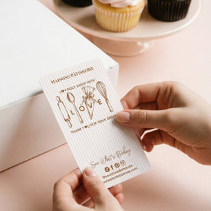 Bakery Utensilier Baka Med Kärlek Tack Bagare Fraktsedel