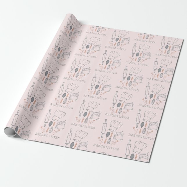 bakery verktygsmönster  presentpapper (Utrullad)