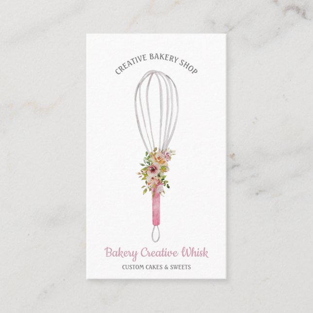 Bakery Whisk logotyp bakho Visitkort (Framsida)