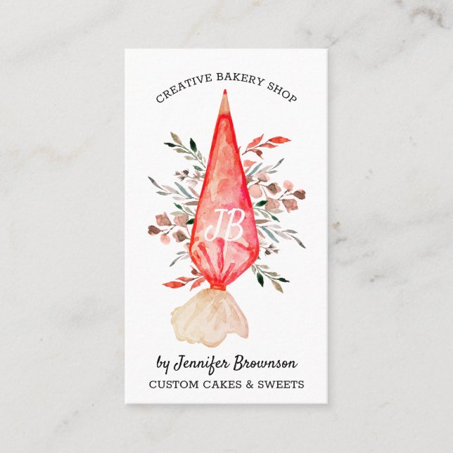 Bakery Whisky Bag teckning Visitkort (Framsida)