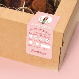 Bakery Woman Food Safety Allergy Alert Bakery Rosa Fraktsedel