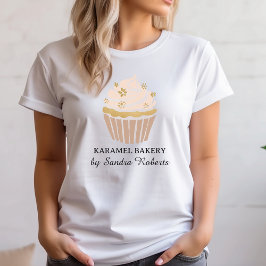Bakeryföretag för rosa cupcakes t shirt
