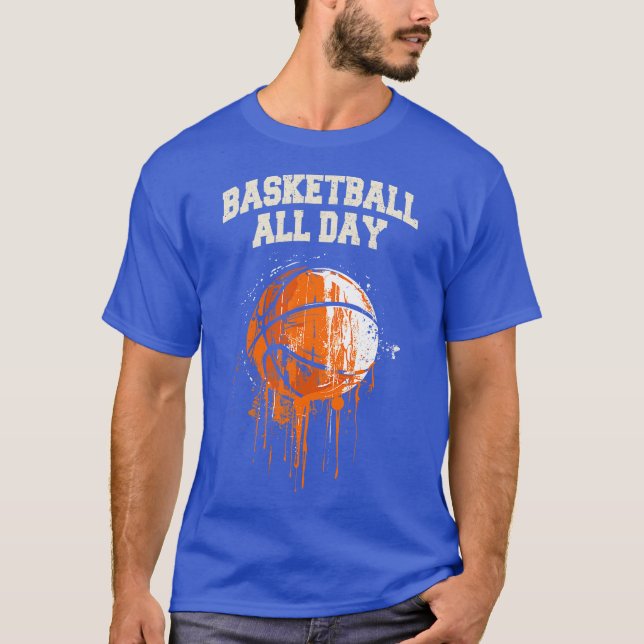 Baketball hela dagen t shirt (Framsida)