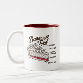 Bakewell Tårta Vintage Skisserad Diagram Två-Tonad Mugg