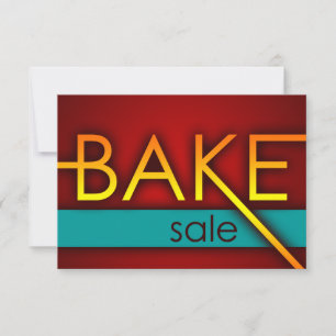 bakförsäljning (typografisk) inbjudningar