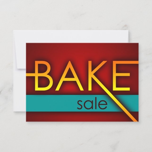 bakförsäljning (typografisk) inbjudningar (Framsida)