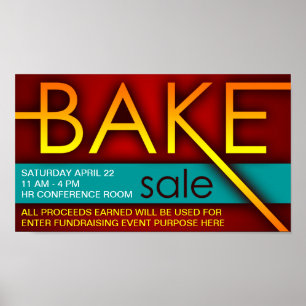 bakförsäljning (typografisk) poster