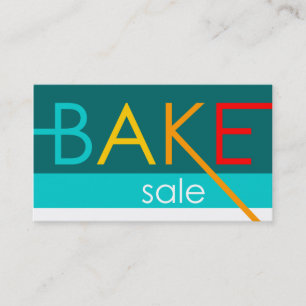 bakförsäljning (typografisk) visitkort