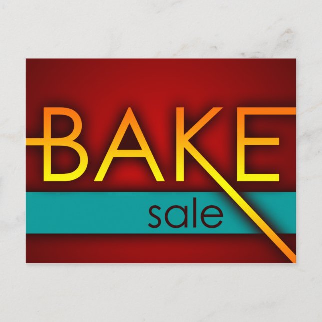 bakförsäljning (typografisk) vykort (Framsida)