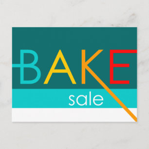 bakförsäljning (typografisk) vykort
