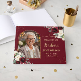 Bakfoto av Blommigten Minnal i brunt brunt i Elfen Gästböcker