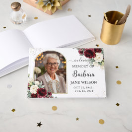 Bakfoto av Blommigten Minnal i brunt brunt i Elfen Gästböcker