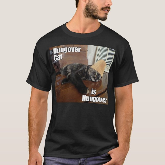 Bakfull katt t-shirt (Framsida)