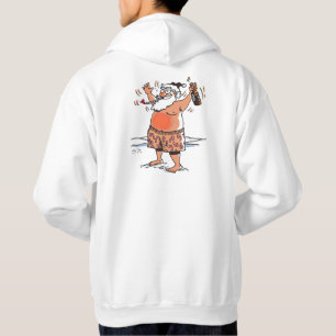 Bakfylla tomte vit hoodie bak